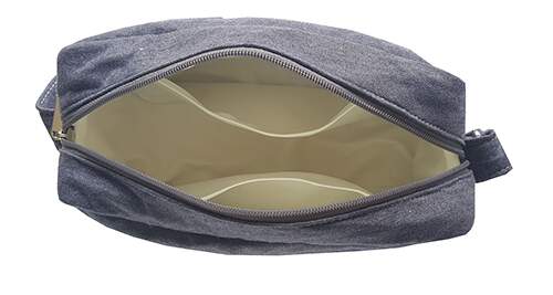 bolsa necessaire moleton cinza azulado bolsa necessaire moleton cinza azulado